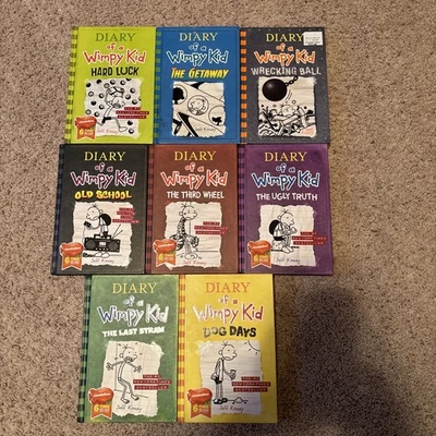 Lot Of 8 Hardcover Diary Of A Wimpy Kid Books By Jeff Kinney EUC - Image 1 of 4