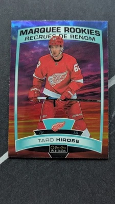 2019-20 O-Pee-Chee Platinum Marquee Rookies Sunset Taro Hirose Red Wings RC - Image 1 of 2