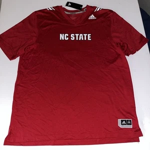 2XL Adidas NC State Wolfpack Football Shirt Red Mens wolf logo back XXL NWT $90 - Picture 1 of 10