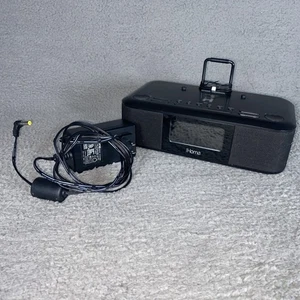 iHome Lighting Dock Aux-in Jack FM Radio Digital Alarm Clock (Black) IDL95 WORKS - Picture 1 of 4