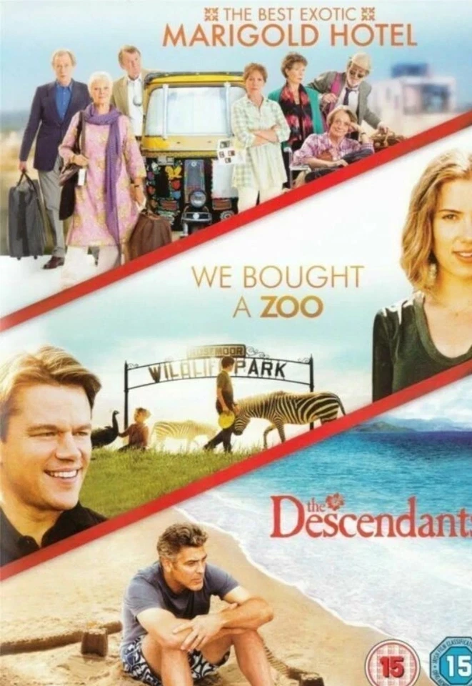 TheBestExoticMarigoldHotel/WeBoughtaZoo/TheDescendants DVD Disc Only Free P & P  - Image 1 of 1