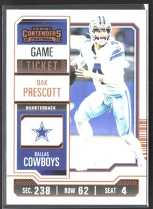 2023 Panini Contenders Dak Prescott #28 Game Ticket Bronze Cowbows - Picture 1 of 2