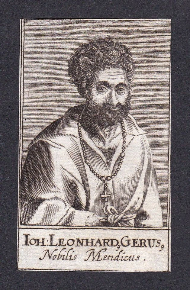 1680 Johann Leonhard Gerus theologian Theologe doctor Arzt Portrait Kupferstich - Bild 1 von 1