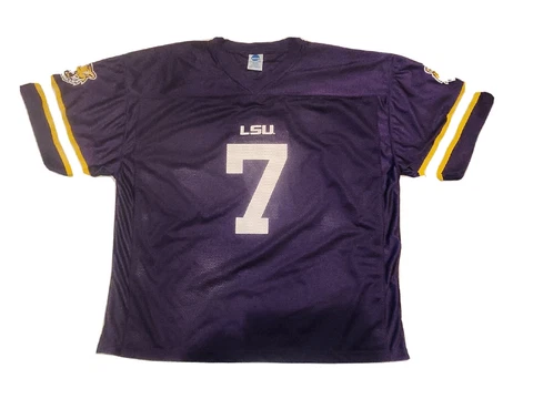 LSU Jersey 2XL Football Purple Mesh NCAA KA Inc Louisiana State Univ Tigers #7 Cover