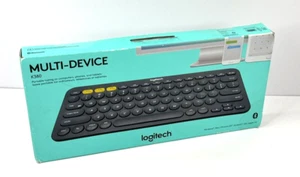 Logitech K380 Wireless Bluetooth Keyboard PC Mac Phone + More- Dark Grey NIB - Picture 1 of 10