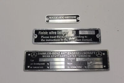 Placas en blanco para Mercedes Benz 190SL W121 Foto 1 de 4