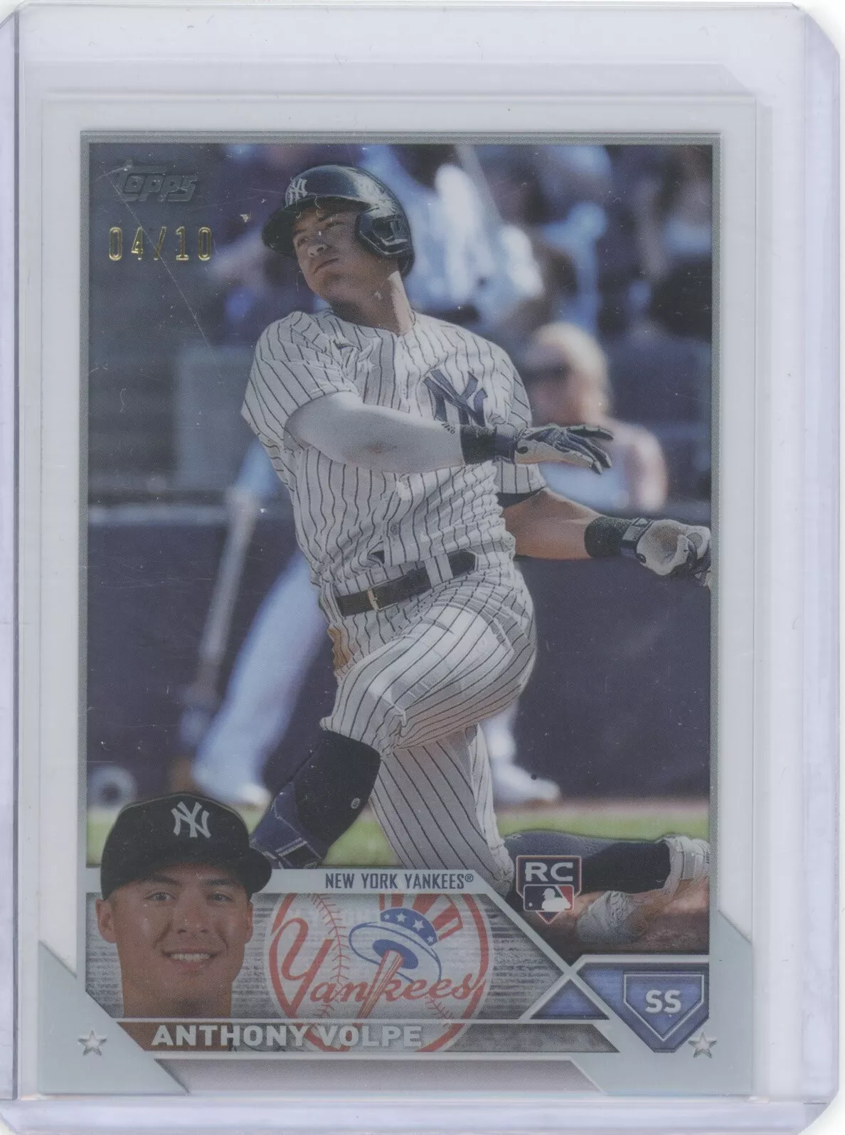 2023 Topps Clear #460 Anthony Volpe /10 RC Rookie Auto Autograph