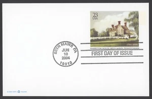 2004 US Scott #UX406 23 cent Harriton House, Bryn Mawr Postal Card FDC - Picture 1 of 1
