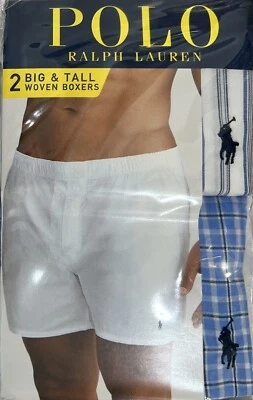 Paquete de 2 boxers de algodón tejido Polo Ralph Lauren Big&Tall talla 2XL envío gratuito Foto 1 de 4