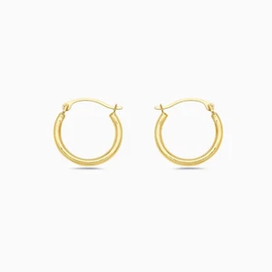 Pori Jewelry Solid 10K Or 14K Gold High Polish Hoop Earrings For Women - Picture 1 of 6