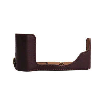 Bolsa de cámara de cuero genuino medio paquete base protectora para Olympus PEN E-P7 Foto 1 de 4