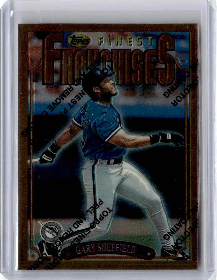 1996 Topps Finest Gary Sheffield Baseball Card Florida Marlins #309 - Image 1 of 2