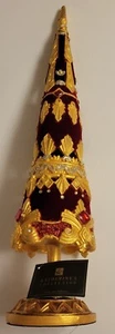 Katherine’s Collection 23” Jeweled Velvet Christmas Tree Red & Gold Cone Holiday - Picture 1 of 9