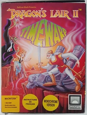 Dragon's Lair 2 Time Warp 1990 Disquettes 3 1/2 Macintosh IBM PC Amiga Atari ST - Photo 1/4