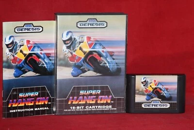Super Hang-On (Sega Genesis, 1989) Authentic Game Cartridge, CIB Complete - Image 1 of 4