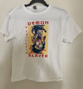 Anime Demon Slayer Anime White Youth T-Shirt Size M - Picture 1 of 4