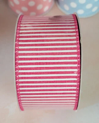 CRAFT RIBBON You Choose 10Y-25Y Wdth: 1.25"-2.5" Multiple Colors/Patterns Wire - Image 1 of 4