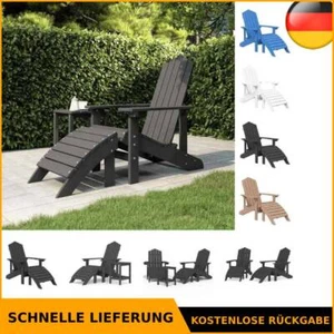 Adirondack Gartenstuhl mit Fußstütze HDPE Deckchair mehrere Auswahl vidaXL - Bild 1 von 73