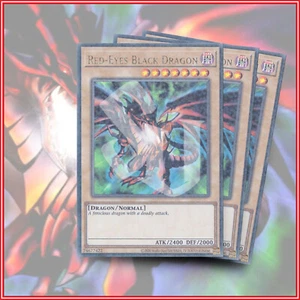 YuGiOh RED-EYES BLACK DRAGON x3 | HAC1-EN003 Duel Terminal Ultra Parallel Rare - Picture 1 of 2