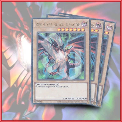 YuGiOh RED-EYES BLACK DRAGON x3 | HAC1-EN003 Duel Terminal Ultra Parallel Rare - Image 1 of 2