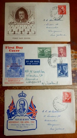 Australia lot of 3 FDC XII Cover