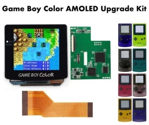 Game Boy Color AMOLED OLED Touch Screen Upgrade Kit + Trimmed Shell Gameboy GBC - Picture 1 of 32