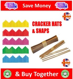 CRACKER SNAPS & HATS Pulls Bangs Make Your Own Christmas Crackers Xmas Party