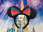 2021 Disney Parks Rainbow Pride Felt Studded Minnie Mouse Headband Ears New