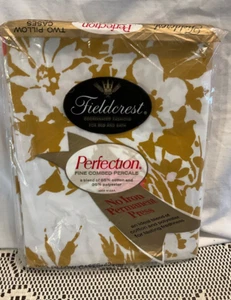 New Sealed NOS Vintage Fieldcrest Perfection Combed Percale 2 Pillow Cases - Picture 1 of 6