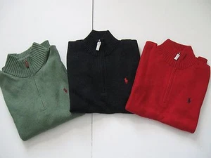 POLO RALPH LAUREN Men's 100% Cotton Mock-Neck Pullover Sweater S-L-XL - Picture 1 of 5
