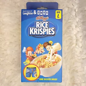 Swag Rice Krispies Boxer Briefs Mens Large 36-38 Blue Underwear Fun Retro NWT B - Picture 1 of 12
