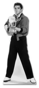 ELVIS PRESLEY GUITAR SHOOTING LIFESIZE CARDBOARD CUTOUT - Imagen 1 de 1