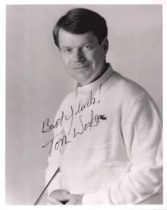 TOM WATSON HAND SIGNED 8x10 PHOTO+COA GOLF LEGEND CREASED+DISCOUNTED - Picture 1 of 1