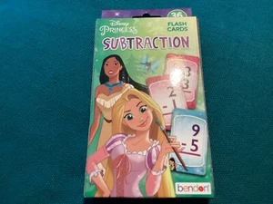 Nuevo en Paquete Nuevo 36 Tarjetas Flash de Aprendizaje de Princesas Disney - Resta - Edad 3+ Rapunzel - Imagen 1 de 3