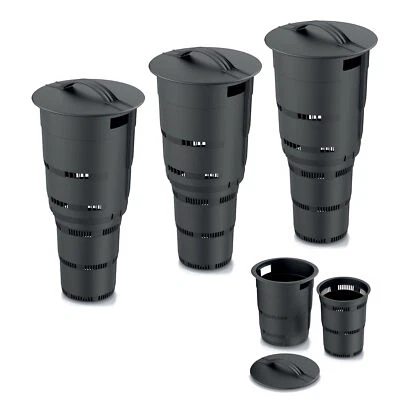 Set 3x Komposter Unterirdischer Garten 11 L Anthrazit Kunststoff H 53 cm modular - Bild 1 von 4