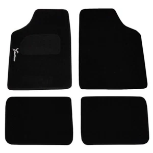 TAPPETI AUTO A STRAPPO IN MOQUETTE NERA COMPATIBILI CON LANCIA Y YPSILON 3 PORTE - Foto 1 di 5