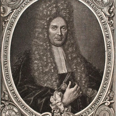 Leonhard Heckenauer Joseph Adrian Imhof Augsburg Bürgermeister Kupferstich 1696 - Bild 1 von 4
