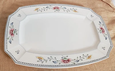 Bandeja para servir porcelana óssea Villeroy & Boch NANQUIM / prato retangular - Imagem 1 de 4