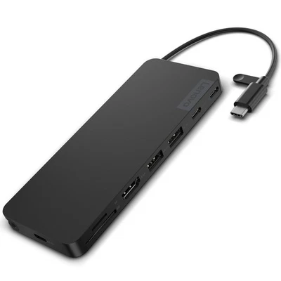 Base de Viaje Delgada Lenovo USB-C, 8 Puertos, Hasta 65W PD Pass Through, Integrada... Foto 1 de 4