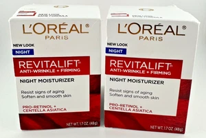 2-Pack L’Oreal Revitalift Night Moisturizer Anti-Wrinkle + Firming 1.7oz  NEW - Picture 1 of 5