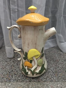 Tetera de setas psicodélicas vintage años 70 Arnel's con tapa doble cara, caprichosa  - Imagen 1 de 11