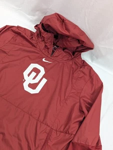 University Of Oklahoma Sooners Nike On Field Pullover Windbreaker Hoodie Med - Picture 1 of 10