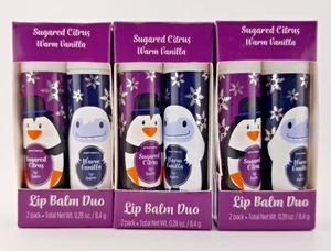 Lip Balm Duo 3 Pack Sugared Citrus & Warm Vanilla Total 6 NEW - Picture 1 of 3