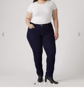 Neu mit Etikett Levi's 311 formende Skinny-Damenjeans hypersoft dunkelblau 26W - Bild 1 von 14