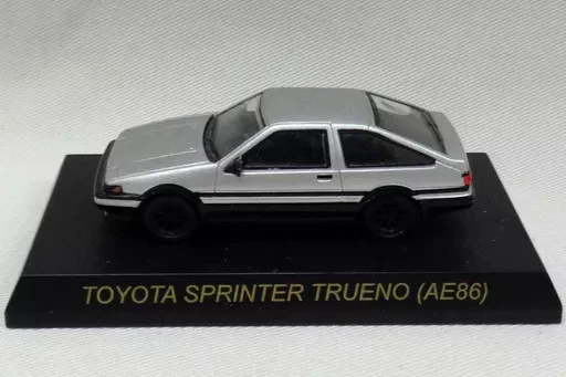 Mini car 164 TOYOTA SPRINTER TRUENO Silver x Black Toyota Sports Car Mini Car - Image 1 of 1