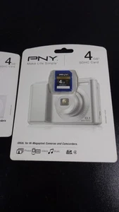 PNY SDHC CARD 4gb CLASS 4 ~ NEW IN FACTORY SEALED PACKAGE- CAMERA CAMCORDERS - Picture 1 of 2