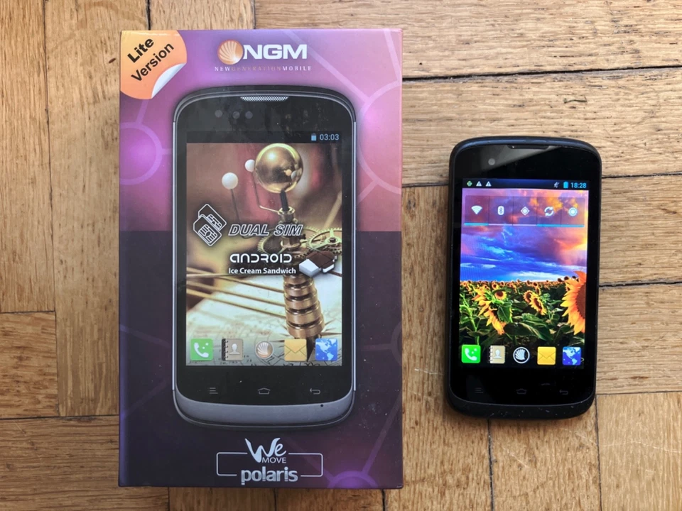 NGM WE MOVE POLARIS; Cellulare Dual SIM; Android ICE CREAM;Wi-Fi 3G; FUNZIONANTE - Immagine 1 di 4