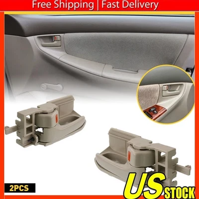 2X Interior Door Handle Left Right Side Fit Scion Tc Toyota Corolla Matrix Beige - Image 1 of 4