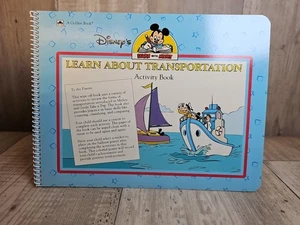 1990 Disney’s Learn With Mickey – Learn About Transportation Wipe-Off Activity - Picture 1 of 3