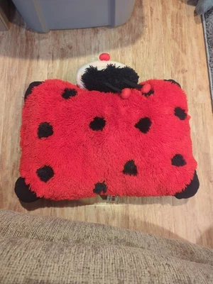 Pillow Pets Pee-Wees Ladybug Plush Red Black 18" Stuffed Animal 2010 Folding Toy - Image 1 of 4